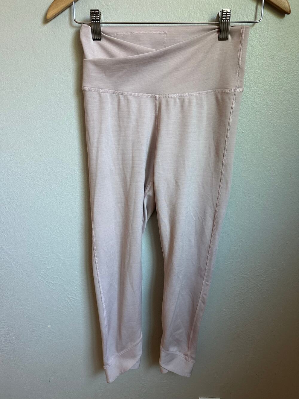 Nike Dri-FIT Crossover Waist Leggings Womens S Blush Pink 7/8 Athletic